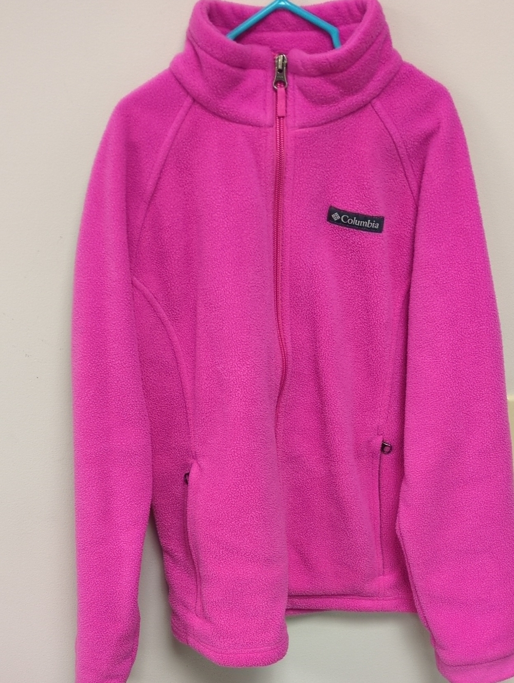 Columbia Bright Pink Fleece Full-Zip Jacket